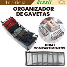 抽屉整理器，带 7 个不同隔层，万圣节装饰品，万圣节服装，秋季装饰，节日装饰 - 黑與白 - 查看 1