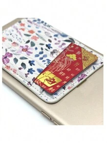 Phone Wallet Stick On Adhesive Phone Pocket Leather Cell Phone Card Holder For Phone Case Credit Business ID Cards Pocket Wallets Compatible With Iphone Android And Most Smart Phones Mobile Phone Back Card Stick Pocket Stick Wallet Flexible Credit Card Holder Bag Cover White Black Pink Brown Green - White - View 4