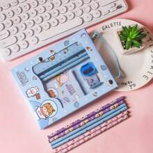 6 piezas/set de artículos de papelería con diseño de dibujos animados, suministros de premios de aprendizaje para estudiantes - Multicolor - Ver 14
