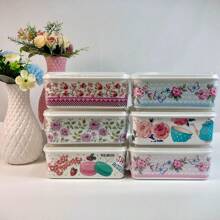 4pcs Rectangular Food Storage Containers Set For Refrigerator & Microwave, Reusable Containers For Storing Vegetables, Fruits, Spices, Butter Etc.