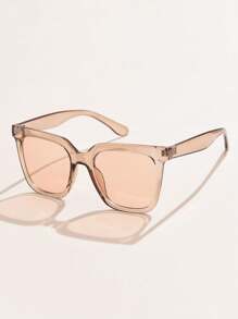 1pc Women's Fashion Large Frame Square Minimalist Casual Outdoor Sun Glasses, Suitable For Daily & Holiday Wear Beach Accessories For Women Sun Glasses Sunglasses Shades Basics And Suit For Sweater Jeans Sweatpants Hoodie Jackets Dress And Long Sleeve Shirt Fashionable Shade Elegant Outfit Family Outings Travel Vacation Holiday For Summer Beach Vacation,Outdoor,Travel