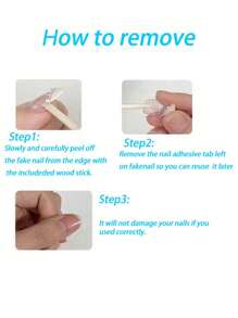 10pcs Handmade Press On Nails - Multicolor - View 7