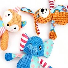1pc Đồ chơi nhồi bông cho thú cưng Đồ chơi mọc răng cho chó Đồ chơi tương tác âm thanh cho thú cưng - Nhiều màu - Xem 2