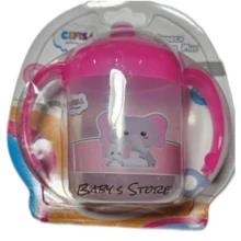 CHILDREN'S EDUCATIONAL MUG WITH HANDLE 200ML CEFISA BLUE OR PINK - Màu Hồng baby - Xem 4