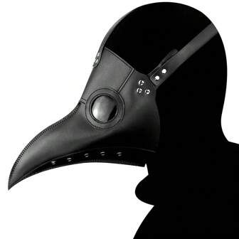 Happy Halloween Plague Doctor Mask Bird Mask Long Nose Beak Mask Steampunk Costume Props Head Mask For Masquerade Cosplay (Plague Doctor)