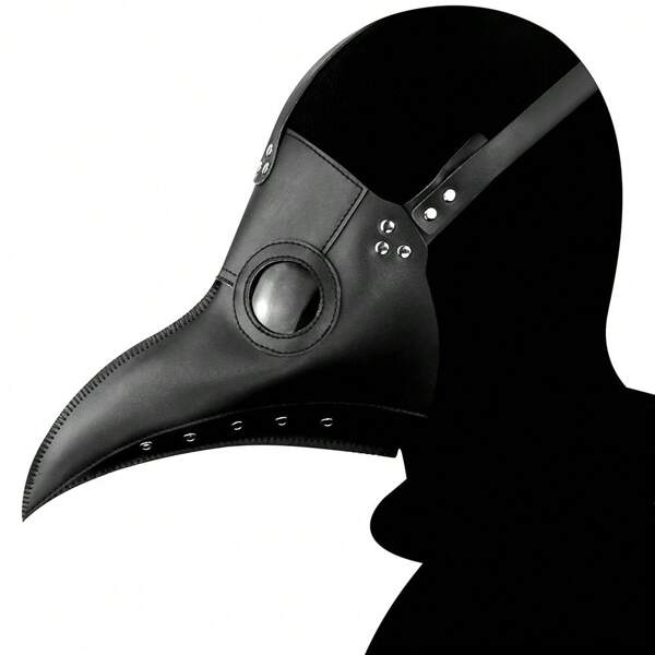 Happy Halloween Plague Doctor Mask Bird Mask Long Nose Beak Mask Steampunk Costume Props Head Mask For Masquerade Cosplay (Plague Doctor)