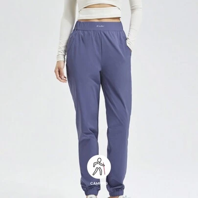 SLOLI Calça Jogger Leve e Fina Corta-Vento, Calça Esportiva Casual de Verão