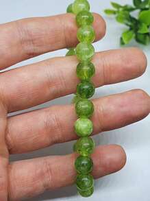 1pc Natural Peridot Beads - Green Peridot Bracelet Healing Crystal Jewelry For Women Men Energy Balancing Wristlet 6 8 10mm