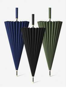 1pc 24-Bone Long Shank Umbrella, Automatic Open Golf Umbrella, Unisex Windproof Umbrella - Default - View 3