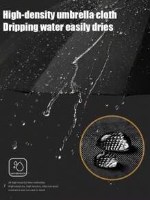 1pc 24-Bone Long Shank Umbrella, Automatic Open Golf Umbrella, Unisex Windproof Umbrella - Default - View 7