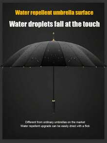 1pc 24-Bone Long Shank Umbrella, Automatic Open Golf Umbrella, Unisex Windproof Umbrella - Default - View 6