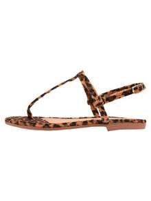 Women's Velvety Flat Sandals Ounce Special Size From 34 To 42 - 鏽棕色 - 查看 5