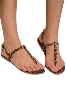 Women's Velvety Flat Sandals Ounce Special Size From 34 To 42 - 鏽棕色 - 查看 6