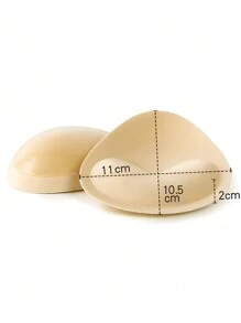 1pair Thickened Bra Pads, Push-Up Triangle Sponge Pads For Swimwear/Bikini, Self-Adhesive