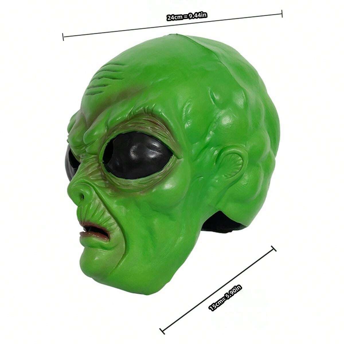 One Piece Green Alien Spooky Mask Headgear For Halloween And Masquerade