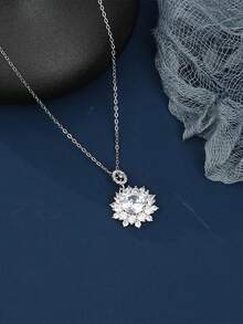 1 Piece Fashion Silver Long Tassel Clavicle Chain Wedding Jewelry Party Gift For Women - Silver - View 3