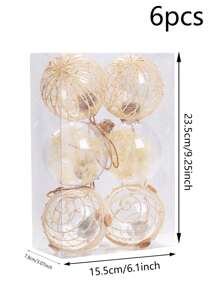 Cirelle 6pcs/9pcs Clear Plastic Christmas Ball Ornaments, Champagne Balls For Tree Decoration - Shatterproof For Holiday Wedding Party Gifts Home Decor Christmas Decorations Room Decor Winter