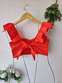 Tailored Crop With Bulge - trái cam - Xem 2