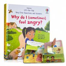 Usborne Lift -The-Flap Very First Questions & Answers Why Do I (Sometimes) Feel Angry? Science Popularization Cognitive Book Educational 3D Cardboard Bedtime Reading English Books For Children