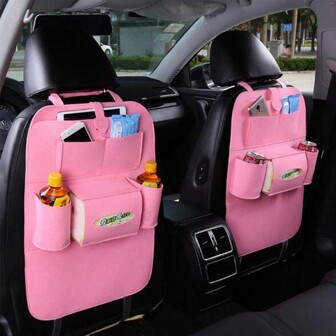 1pc Felt Car Seat Storage Bag,Multifunctional Universal Auto Car Back Seat Organizer Holder Hanging Storage Bag