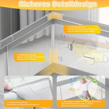 VA-Cerulean Baby Playpen Foldable Children's Playpen 127x127x68cm / 150x180x68cm / 180x200x68cm Baby Playpen With Ocean Balls, Training Bracelet, Breathable Net & Handbag - Gray Spaceman - Grey Space Traveler - 150x180x68cm - View 7