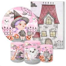Kit 5 Decorative Covers Round Panel + Trio Cylinder Covers + Cover Rectangular Panel Sublimated Party And Birthday Decoration Halloween Theme Dark Fear Terror - Bộ 5 Cái 114 - Xem 1