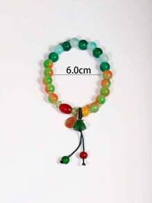 1 Pulsera Con Cuentas De Cristal, Diseño Sencillo Y Único, Estilo De Niña Dulce, Bestie A Juego