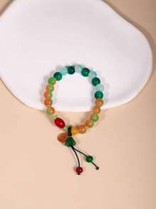1 Pulsera Con Cuentas De Cristal, Diseño Sencillo Y Único, Estilo De Niña Dulce, Bestie A Juego
