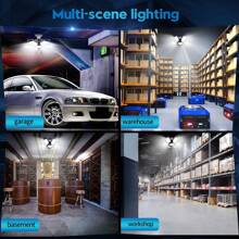 LED Garage Lights 2 Pack, 30000LM Deformable Garage Light Ceiling LED Shop Lights, 150W E26/E27 LED Light Garage Lighting With 6 Adjustable Panels Garage Bulb For Basement, Attic - 2 PCS - View 6