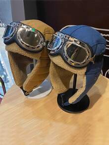 2pcs Plain Casual Ear Flap Hats, Thick Warm Thermal Lined Winter Hat For Men, Suitable For Cold Weather Outdoor Use