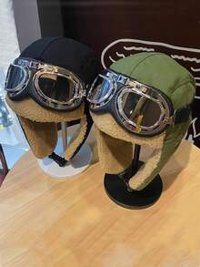 2pcs Plain Casual Ear Flap Hats, Thick Warm Thermal Lined Winter Hat For Men, Suitable For Cold Weather Outdoor Use