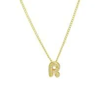 New Fashionable Multifunctional 26pcs English Letter Necklace, Women Copper Cubic Zirconia Letter Pendant