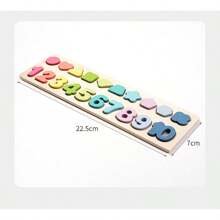 蒙特梭利木制青蛙儿童益智玩具，多功能计数板，带数字、颜色、动物、形状识别、钓鱼配对游戏，亲子互动早教，圣诞节/感恩节/万圣节礼物