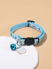 1 pieza Collar para mascotas diseño de gato de dibujos animados para perros y gatos - Multicolor - Ver 9