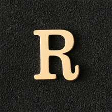 1pc Personalized 26pcs English Letter Metal Lapel Pin, Silver Color, Suitable For Jacket Or Sweater Decoration, Everyday Wear For Couples - Brooch - View 19