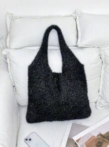 ENBEI Lightweight, Portable, Stylish, Simple Glitter Detail Crochet Bag Glitter Knitted Evening Bag Women Shiny Handbags Luxury Women Handbags Ladies Clutch Bag For Party Wedding Bride Bridesmaid Bags Prom Elegant Ladies Suitable For Teen Girls, Female College Students, Work, Business, Commuting, Mother's Day Gift, Gift For Mom,