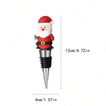 1 pieza Tapón de vino, elementos navideños y de fiesta europea y americana, tapón de vino rojo, recipiente de vino, tapón sellador de vino, regalo creativo para boda, fiesta de cumpleaños, Navidad