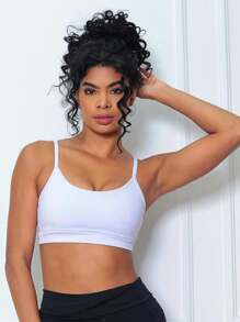 Moderna & Slim Top Academia Alcinha Fitness With Cruzado Na Costas - Zero Transparência - Suplex Power - Putih - View 3