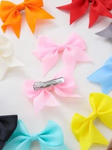 260件/套 女孩簡約基礎公主髮圈、布製羅紋蝴蝶結、髮夾、髮針組合髮飾套裝，適合日常使用與送禮 - 彩色 - 查看 7