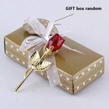 随机水晶玫瑰花饰，栩栩如生的永生花，情人节/生日礼盒 - 多色 - 查看 2