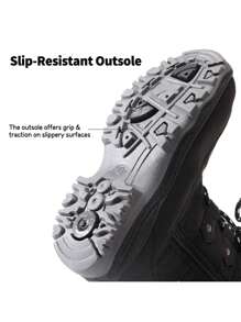 Boys Girls Snow Boots Mid Calf Winter  Warm Lined Slip Resistant  Waterproof For Kid Ski And Make A Snowman,Christmas Gifts - 黑色 - 查看 7