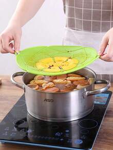 1 nắp đậy chống tràn nắp nồi, nắp bảo vệ chống sôi bằng silicon dày, nắp chống tràn, dụng cụ nhà bếp đa chức năng - Nhiều màu - Xem 3