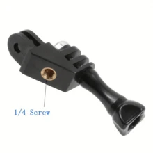 Adaptador de codo de dirección de 90 grados con tornillo de mariposa para GoPro Hero 12, 11, 10, 9, 8, 7, 6, 5, 4, Session, 3+, 3, 2, 1, Hero (2018), DJI Osmo Action Session, AKASO Session, SJCAMSession, cámaras de acción - Negro - Ver 8