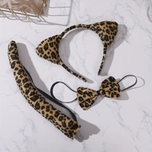 3pcs Unisex Leopard Print Headband For Party Cosplay Halloween - Multicolor - View 1