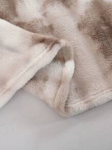 1 件墨染仿貂皮毛毯，柔软蓬松毛绒地毯，温暖可翻转的旅行/床毯，适用于客厅、沙发、卧室、宿舍 - 駝色 - 查看 9