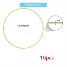 1pc/5pcs /10pcs 4 Sizes Metal Floral Hoop Wreath Macrame Silvery Hoop Rings For DIY Floral Macrame Hoop, Wedding Decorations, Dream Catcher And Wall Hanging Crafts, Valentine Day, Gift Gifts Birthday Graduation