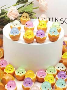 20 件装夜光破蛋树脂 DIY 夜光汽车装饰微型饰品，颜色随机 - 彩色 - 查看 5