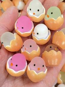 20 件装夜光破蛋树脂 DIY 夜光汽车装饰微型饰品，颜色随机 - 彩色 - 查看 8