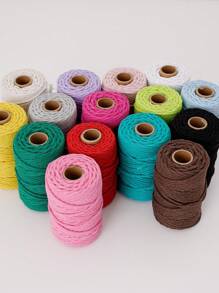 Cuerda macramé de 3 mm x 50 m, cuerda retorcida colorida, cuerda, hilo de macramé para colgantes de pared, portamacetas, manualidades, proyectos de decoración DIY - Multicolor - Ver 1