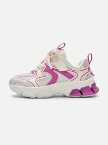 Balabala Girls' Running Shoes, 2024 Autumn New Breathable And Anti-Slip Sneakers, Retro Style